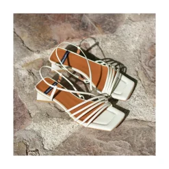 ANGEL ALARCON Mazzy - Sandalia De Tiras Con Tacon De Diseno Triangular Hot