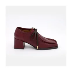 ANGEL ALARCON Milla - Zapato De Piel Con Cordoneras Y Tacon Ancho Online