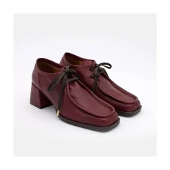 ANGEL ALARCON Milla - Zapato De Piel Con Cordoneras Y Tacon Ancho Online