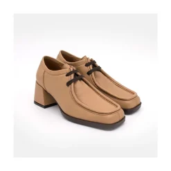 ANGEL ALARCON Milla - Zapato De Piel Con Cordoneras Y Tacon Ancho Clearance