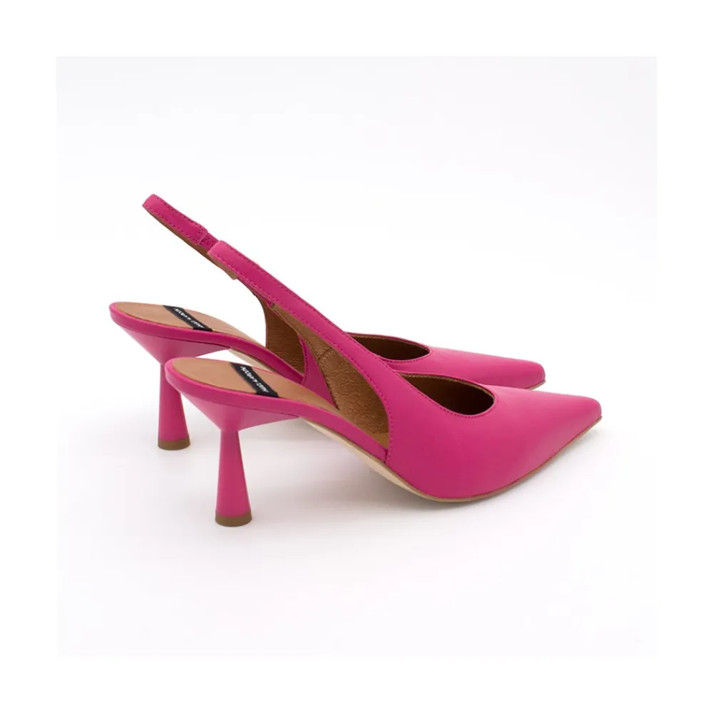 ANGEL ALARCON Monicamin - Stiletto Destalonado De Piel Con Tacon Medio Best