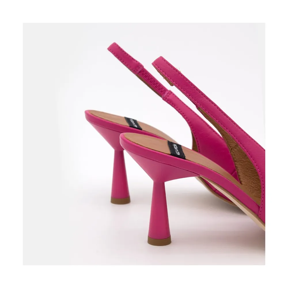 ANGEL ALARCON Monicamin - Stiletto Destalonado De Piel Con Tacon Medio Best