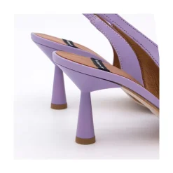 ANGEL ALARCON Monicamin - Stiletto Destalonado De Piel Con Tacon Medio Outlet