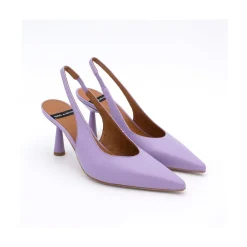 ANGEL ALARCON Monicamin - Stiletto Destalonado De Piel Con Tacon Medio Outlet