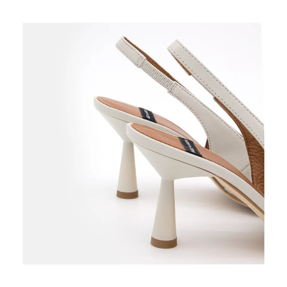 ANGEL ALARCON Monicamin - Stiletto Destalonado De Piel Con Tacon Medio Outlet