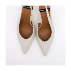 ANGEL ALARCON Monicamin - Stiletto Destalonado De Piel Con Tacon Medio Outlet