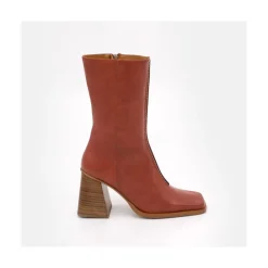 ANGEL ALARCON Motagua - Botas De Mujer De Piel Con Tacon De Bloque Robusto Discount