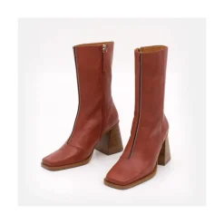 ANGEL ALARCON Motagua - Botas De Mujer De Piel Con Tacon De Bloque Robusto Discount