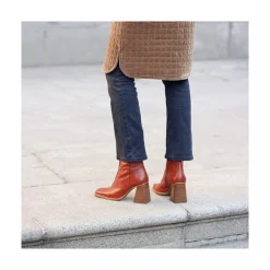 ANGEL ALARCON Motagua - Botas De Mujer De Piel Con Tacon De Bloque Robusto Discount