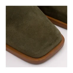 ANGEL ALARCON Motagua - Botas De Mujer De Ante Con Tacon De Bloque Robusto New