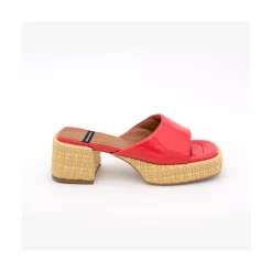 ANGEL ALARCON Nova - Mule Colchado Con Tacon Ancho Y Plataforma Clearance