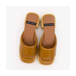 ANGEL ALARCON Nova - Mule Colchado Con Tacon Ancho Y Plataforma Clearance