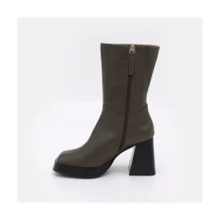 ANGEL ALARCON Olama - Botas De Mujer Comodas De Piel Con Tacon Chunky Y Plataforma Sale