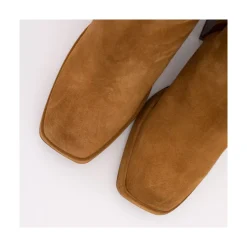 ANGEL ALARCON Olama - Botas De Mujer Comodas De Ante Con Tacon Chunky Y Plataforma Discount