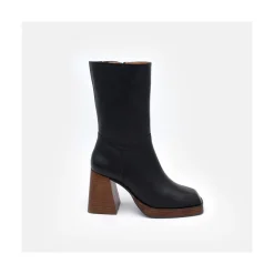 ANGEL ALARCON Olama - Botas De Mujer Comodas De Piel Con Tacon Chunky Y Plataforma Online
