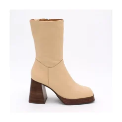 ANGEL ALARCON Olama - Botas De Mujer Comodas De Piel Con Tacon Chunky Y Plataforma Online