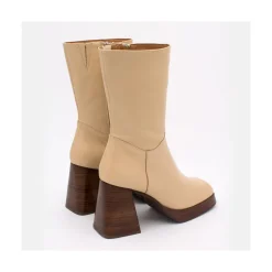 ANGEL ALARCON Olama - Botas De Mujer Comodas De Piel Con Tacon Chunky Y Plataforma Online