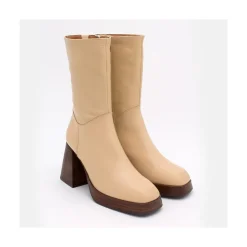 ANGEL ALARCON Olama - Botas De Mujer Comodas De Piel Con Tacon Chunky Y Plataforma Online