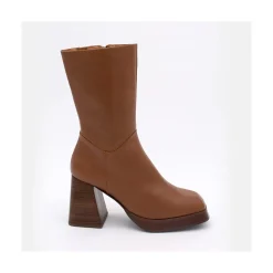 ANGEL ALARCON Olama - Botas De Mujer Comodas De Piel Con Tacon Chunky Y Plataforma Online