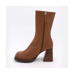 ANGEL ALARCON Olama - Botas De Mujer Comodas De Piel Con Tacon Chunky Y Plataforma Online