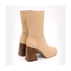 ANGEL ALARCON Olama - Botas De Mujer Comodas De Ante Con Tacon Chunky Y Plataforma Sale