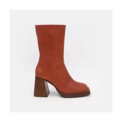 ANGEL ALARCON Olama - Botas De Mujer Comodas De Piel Con Tacon Chunky Y Plataforma Clearance