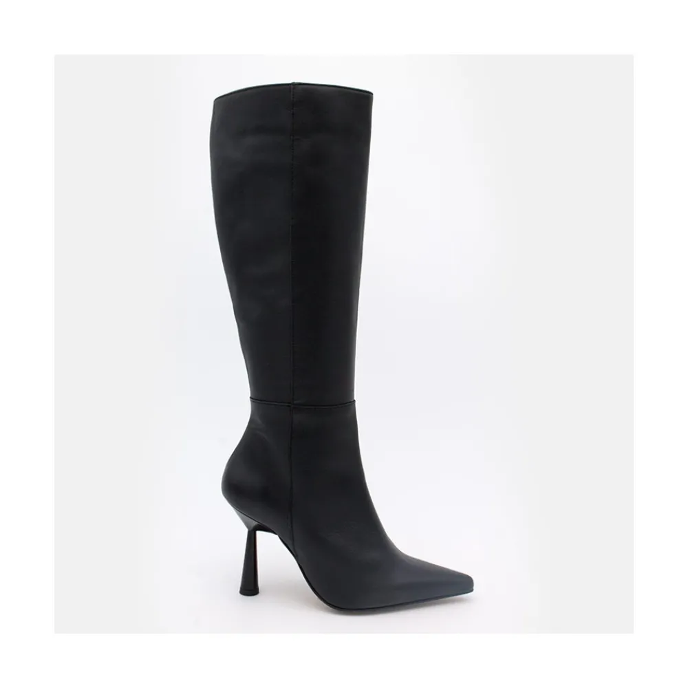 ANGEL ALARCON Ozzy - Bota Elegante De Piel Con Tacon Alto Outlet