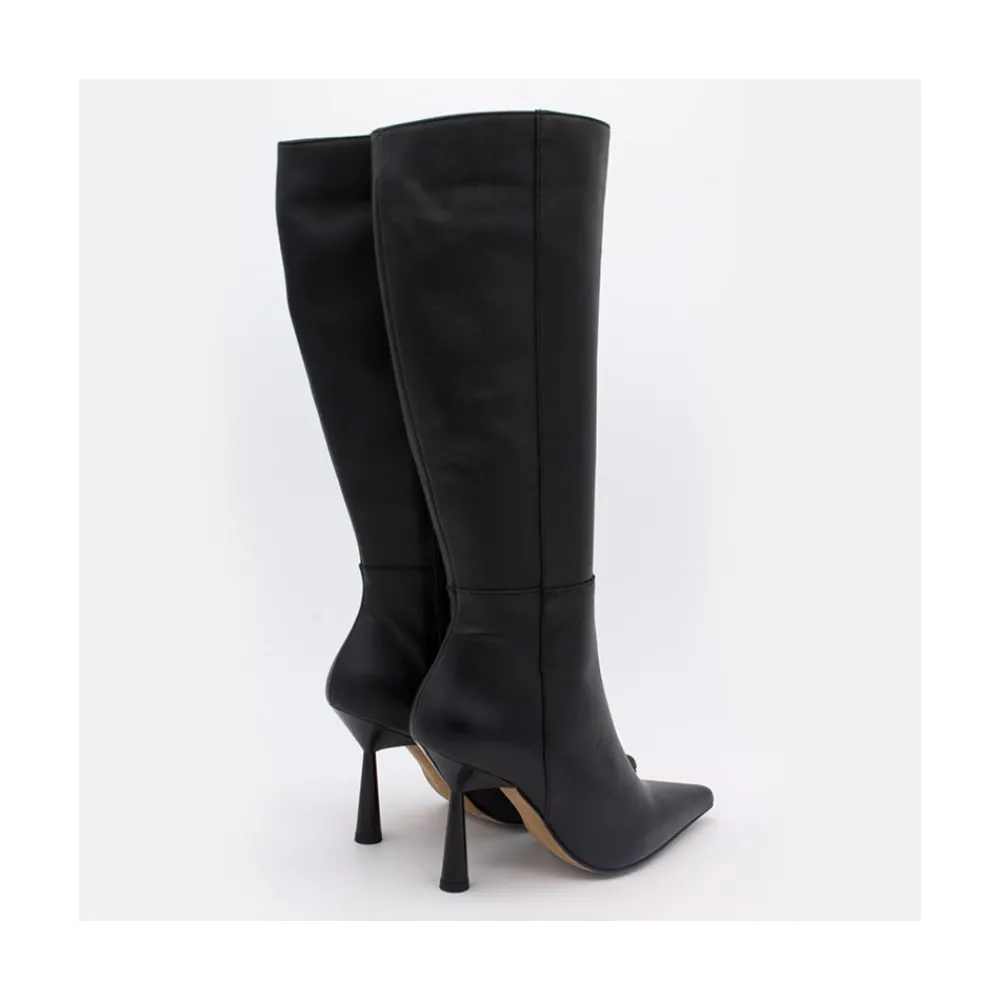 ANGEL ALARCON Ozzy - Bota Elegante De Piel Con Tacon Alto Outlet