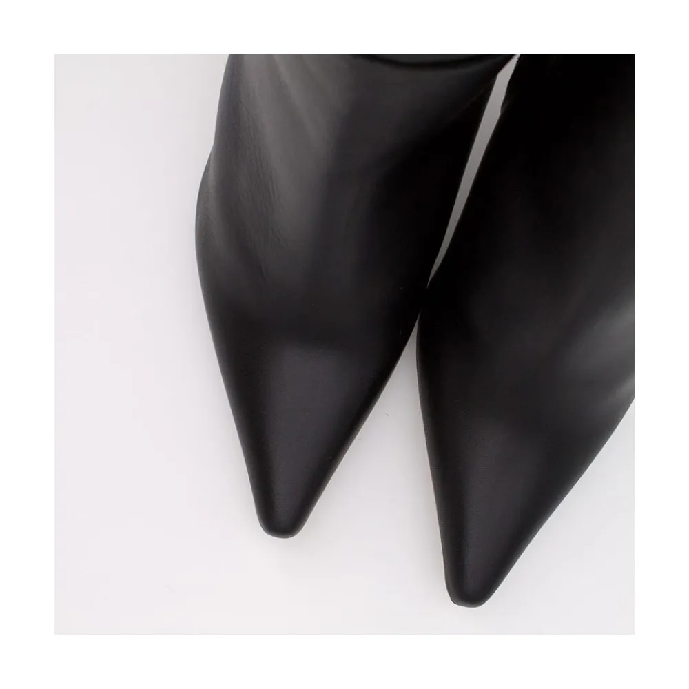 ANGEL ALARCON Ozzy - Bota Elegante De Piel Con Tacon Alto Outlet