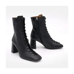 ANGEL ALARCON Pacuare - Botines Con Cordoneras Y Cremallera Con Tacon Ancho New