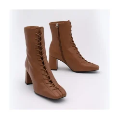 ANGEL ALARCON Pacuare - Botines Con Cordoneras Y Cremallera Con Tacon Ancho Hot