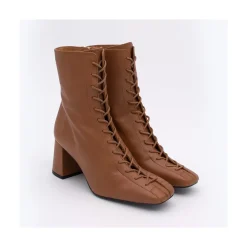 ANGEL ALARCON Pacuare - Botines Con Cordoneras Y Cremallera Con Tacon Ancho Hot