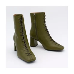 ANGEL ALARCON Pacuare - Botines Con Cordoneras Y Cremallera Con Tacon Ancho Best