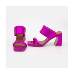 ANGEL ALARCON Parton - Sandalias Metalizadas Acolchadas Con Tacon Outlet