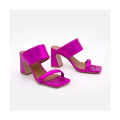 ANGEL ALARCON Parton - Sandalias Metalizadas Acolchadas Con Tacon Outlet