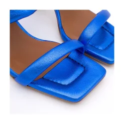 ANGEL ALARCON Parton - Sandalias Metalizadas Acolchadas Con Tacon Outlet