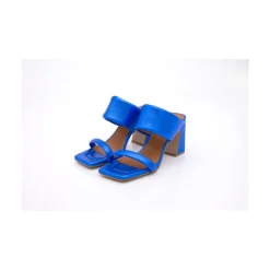 ANGEL ALARCON Parton - Sandalias Metalizadas Acolchadas Con Tacon Outlet