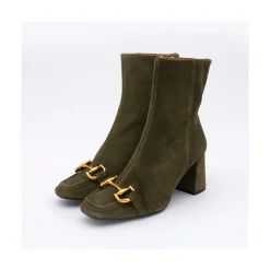 ANGEL ALARCON Pryor - Botin De Piel Con Adorno Metalico Y Cremallera Clearance