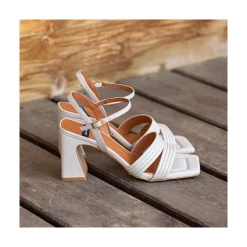 ANGEL ALARCON Robyn - Sandalias De Piel De Tiras Con Tacon Alto New
