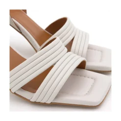 ANGEL ALARCON Robyn - Sandalias De Piel De Tiras Con Tacon Alto New