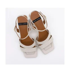 ANGEL ALARCON Robyn - Sandalias De Piel De Tiras Con Tacon Alto New