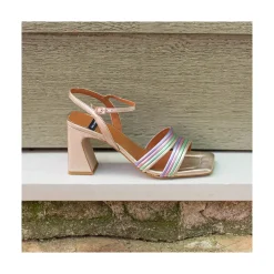 ANGEL ALARCON Robyn - Sandalias De Piel De Tiras Con Tacon Alto Discount