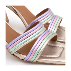 ANGEL ALARCON Robyn - Sandalias De Piel De Tiras Con Tacon Alto Discount