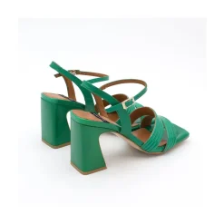 ANGEL ALARCON Robyn - Sandalias De Piel Brillante De Tiras Con Tacon Alto Online