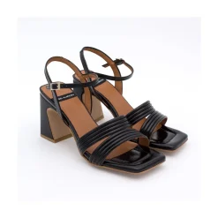 ANGEL ALARCON Robyn - Sandalias De Piel Brillante De Tiras Con Tacon Alto Online