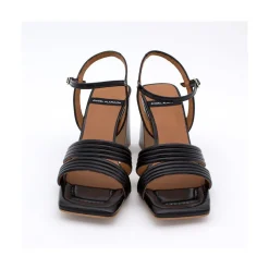 ANGEL ALARCON Robyn - Sandalias De Piel Brillante De Tiras Con Tacon Alto Online