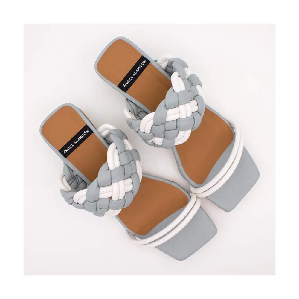 ANGEL ALARCON Romy - Sandalia De Tiras Acolchadas Con Tacon Bajo Discount