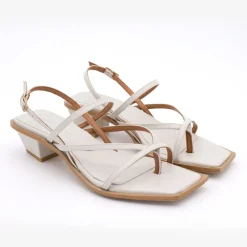 ANGEL ALARCON Rowland - Sandalia De Dedo Con Tacon Geometrico