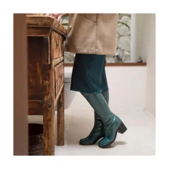 ANGEL ALARCON Rush - Bota De Tacon De Piel Brillante Discount
