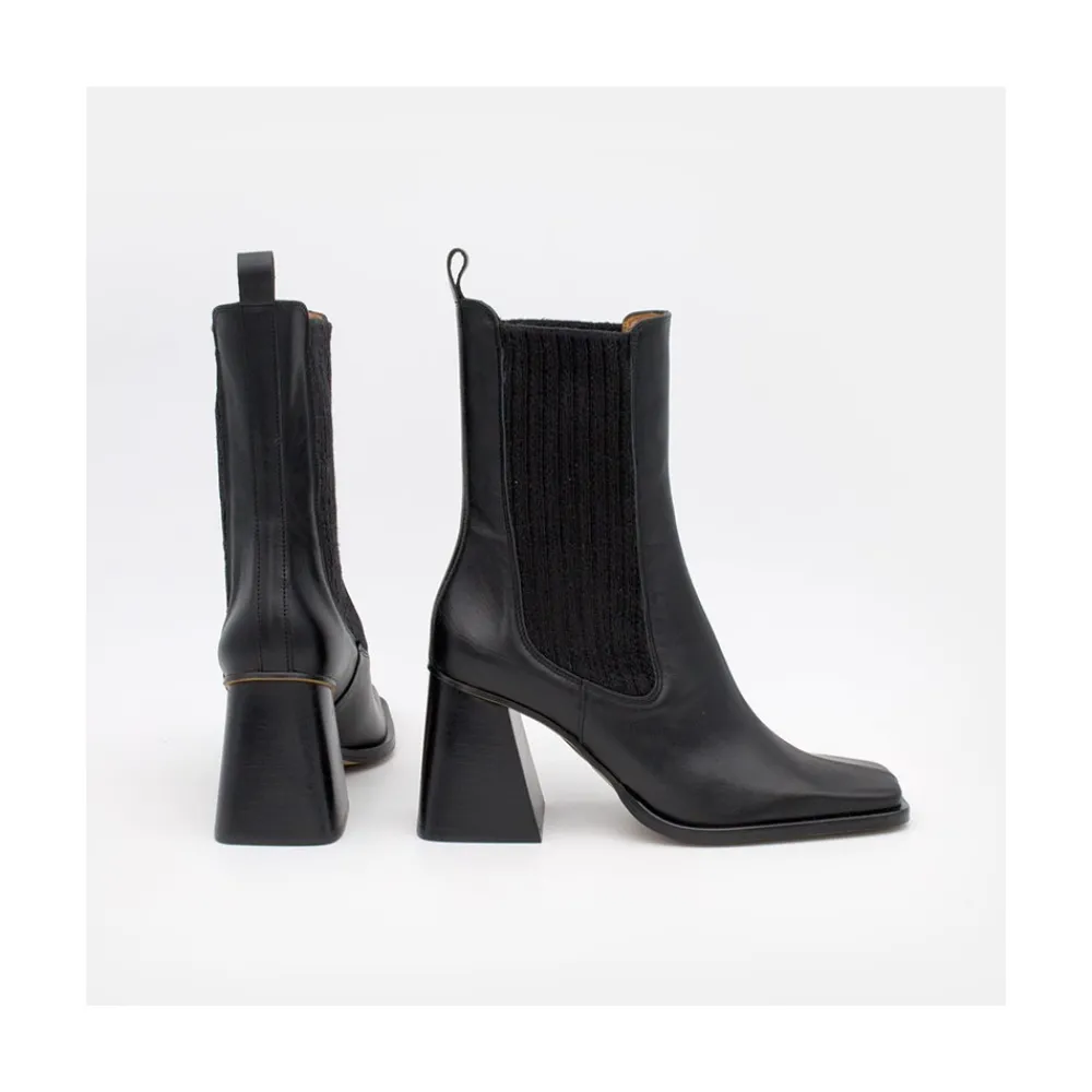 ANGEL ALARCON Sabogal - Botines Chelsea Con Elastico De Lana De Tacon Geometrico Alto Hot